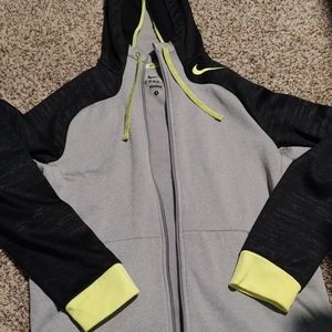 Nike zip up jacket bright green yellow color